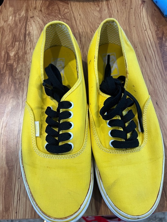 Vans Other - Vans Yellow Canvas Sneakers with Black Laces